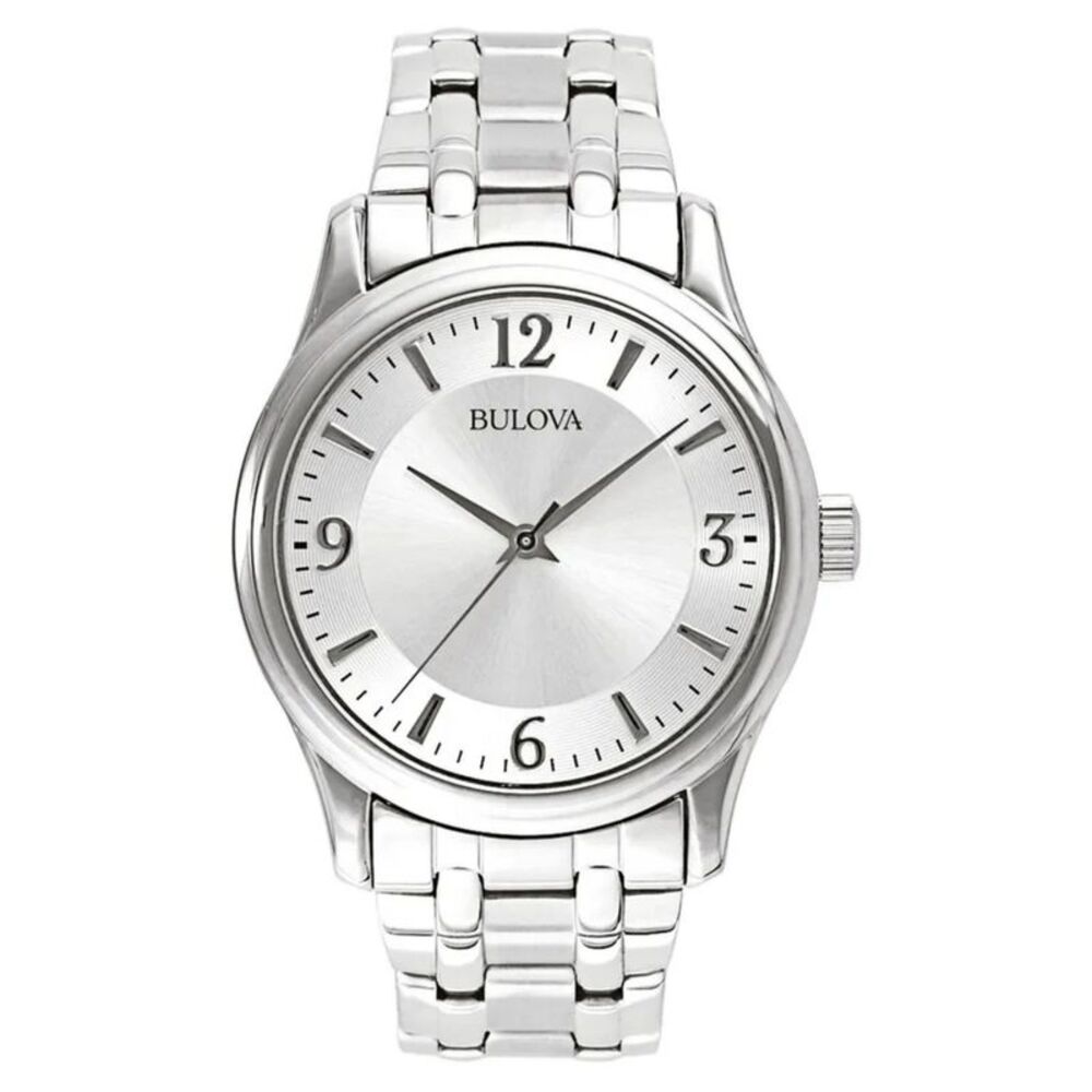 Bulova Men's Minimalist Silver Dial Watch - 96A000
